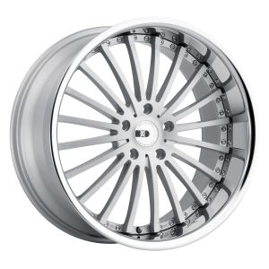 XO NEW YORK 20x8.5 5/108 ET35 CB72.56 SILVER W/BRUSHED FACE AND STAINLESS STEEL LI