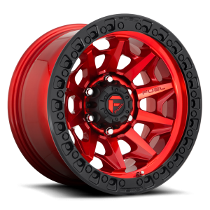 Fuel D695 Covert Beadlock 17X9, Candy Red with Black Ring
