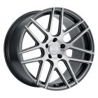 XO MOSCOW 20x9.0 5/120 ET20 CB76.1 GLOSS GUNMETAL W/BALL MILLED SPOKE AND BRUSHED