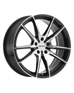 PETROL P0A 17x8.0 5/100 ET35 CB72.1 GLOSS BLACK W/ MACHINE CUT FACE