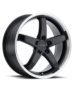 PETROL P1B 17x80 5/108 ET40 CB72.1 GLOSS BLACK W/MACHINE CUT LIP