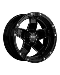 TUFF T-10 22x12.0 6/135/139.7 ET-45 CB106.1 GLOSS BLACK W/MILLED SPOKES