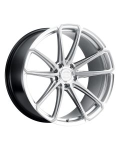 XO MADRID 22x10.5 5/108 ET42 CB76.1 HYPER SILVER W/MILLED SPOKE AND BRUSHED FACE [R]