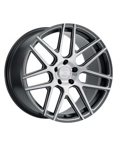 XO MOSCOW 22x10.5 5/112 ET38 CB66.56 GLOSS GUNMETAL W/BALL MILLED SPOKE AND BRUSHE