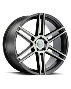 TSW AUTOGRAPH 20x10.0 5/112 ET44 CB66.56 SEMI GLOSS BLACK W/MIRROR CUT FACE AND TRANSLUCENT CLEAR