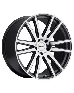TSW GATSBY 20x10.0 5/130 ET35 CB84.1 GUNMETAL W/MIRROR CUT FACE