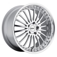 TSW SILVERSTONE 17x8.0 5/100 ET35 CB72.1 SILVER W/MIRROR CUT FACE AND LIP