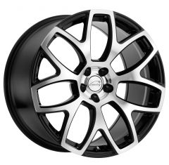 COVENTRY ASHFORD 18x8.5 5/108 ET35 CB63.4 GLOSS BLACK W/MIRROR CUT FACE