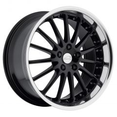 COVENTRY WHITLEY 17x8.0 5/108 ET42 CB63.4 GLOSS BLACK W/MIRROR CUT LIP