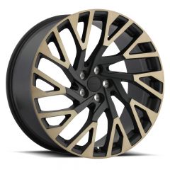 REDBOURNE WESTMINSTER 22x10 5/120 ET37 CB72.56 MATTE BLACK W/MACHINE FACE AND DARK MATTE TINT LEFT