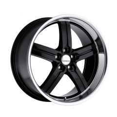 LUMARAI MORRO 17x8.0 5/114.3 ET37 CB60.1 GLOSS BLACK W/MIRROR LIP