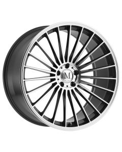 MANDRUS 23 20x10.0 5/112 ET40 CB66.56 GLOSS GUNMETAL W/MIRROR CUT FACE