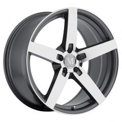 MANDRUS ARROW 18x8.5 5/112 ET43 CB66.56 GUNMETAL W MIRROR CUT FACE