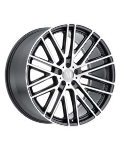 MANDRUS MASCHE 17x8.0 5/112 ET22 CB66.56 GLOSS GUNMETAL W/MIRROR CUT FACE