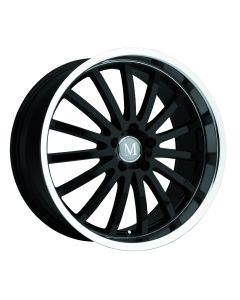 MANDRUS MILLENNIUM 20x10.0 5/112 ET42 CB66.56 GLOSS BLACK MIRROR LIP