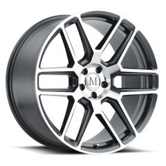 MANDRUS OTTO 22x9.0 5/112 ET34 CB66.56 GUNMETAL W/MIRROR CUT FACE