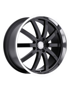 MANDRUS WILHELM 17x8.0 5/112 ET25 CB66.56 GLOSS BLACK W/MIRROR CUT LIP