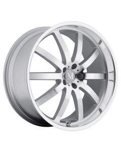 MANDRUS WILHELM 17x8.0 5/112 ET25 CB66.56 SILVER W/MIRROR CUT FACE AND LIP