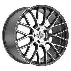 VICTOR EQUIPMENT STABIL 19x10.5 5/130 ET55 CB71.6 GUNMETAL W/MIRROR CUT FACE