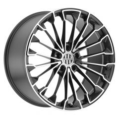 VICTOR EQUIPMENT WURTTEMBURG 22x10.5 5/130 ET56 CB71.6 GUNMETAL W/MIRROR CUT FACE