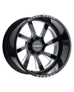 BLACK RHINO BLASTER 22X14 6/139.7 ET-76 CB112.1 GLOSS BLACK W/MILLED SPOKES LEFT