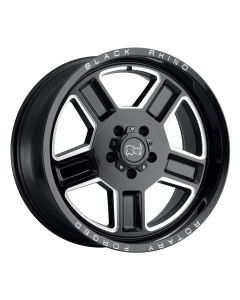 BLACK RHINO CANON 20X11.5 5/127 ET-44 CB71.6 GLOSS BLACK W/MILLED SPOKES