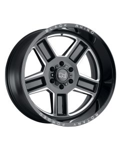 BLACK RHINO CANON 20X9.5 6/139.7 ET-18 CB112.1 GLOSS BLACK W/MILLED SPOKES