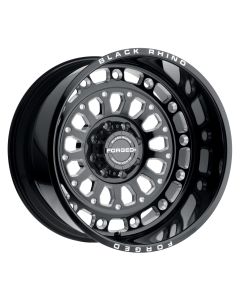 BLACK RHINO CENTURION 22X14 6/139.7 ET-76 CB112.1 GLOSS BLACK W/MILLED SPOKES