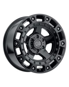 BLACK RHINO CINCO 17x9.5 5/127 ET-18 CB71.6 GLOSS BLACK W/STAINLESS BOLT