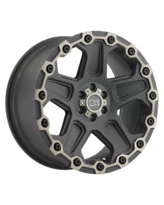 BLACK RHINO COG 17x9.5 6/120 ET12 CB67.1 MATTE BLACK W/MACHINE FACE AND DARK MATTE TINT
