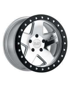 BLACK RHINO CRAWLER BEADLOCK 17x8.5 5/114.3 ET-32 CB71.6 SILVER W/MIRROR FACE AND