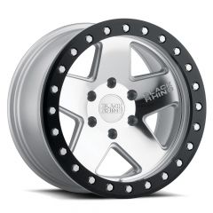BLACK RHINO CRAWLER BEADLOCK 17x8.5 6/135 ET00 CB87.1 SILVER W/MIRROR FACE AND BLA