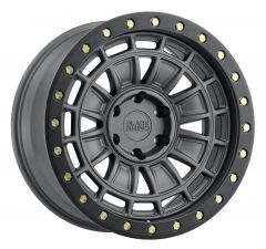 BLACK RHINO DALTON 17X9.5 6/139.7 ET12 CB112.1  MATTE GUNMETAL W/BLACK LIP EDGE AND