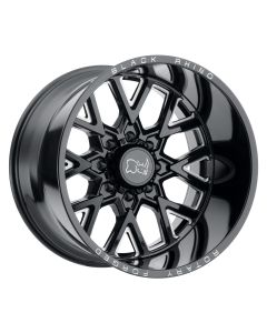 BLACK RHINO GRIMLOCK 20x9.5 8/165 ET-18 CB122.1 GLOSS BLACK W/MILLED SPOKES