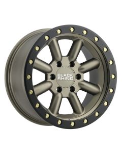 BLACK RHINO HACHI 16x8.0 5/127 ET-10 CB71.6 BRONZE W/BLACK LIP EDGE AND BRASS BOLT