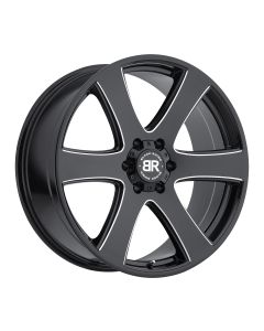 BLACK RHINO HAKA 20x8.5 6/114.3 ET30 CB76.1 GLOSS BLACK W/MILLED SPOKES