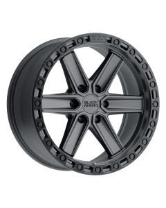 BLACK RHINO HENDERSON 17x9.0 6/132 ET12 CB74.5 GUN BLACK W/BLACK LIP EDGE AND BLAC