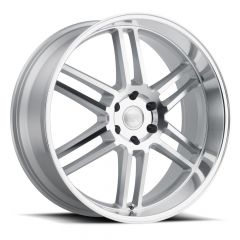 BLACK RHINO KATAVI 20X90 6/114.3 ET20 CB76.1 SILVER W/MIRROR CUT FACE AND LIP
