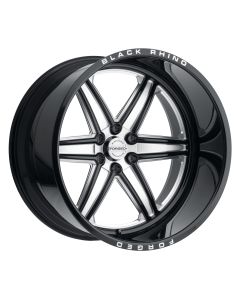BLACK RHINO MARAUDER 22X14.0 6/139.7 ET-76 CB112.1 GLOSS BLACK W/MILLED SPOKES