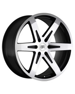 BLACK RHINO PEAK 20x9.0 6/114.3 ET20 CB76.1 GLOSS BLACK W/MIRROR CUT FACE