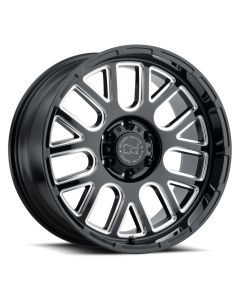 BLACK RHINO PISMO 17x9.5 6/135 ET06 CB87.1 GLOSS BLACK W/MILLED SPOKES