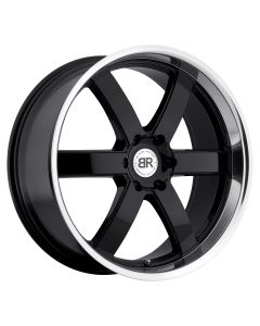 BLACK RHINO PONDORA 20x8.5 6/114.3 ET18 CB76.1 GLOSS BLACK W/MIRROR MACHINE CUT LIP