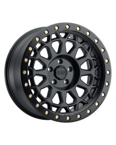 BLACK RHINO PRIMM 17x9.0 5/114.3 ET-18 CB71.6 MATTE BLACK W/BRASS BOLTS
