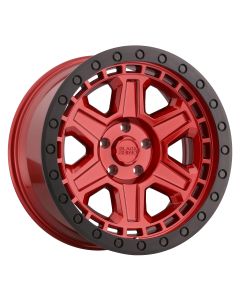 BLACK RHINO RENO 17x9.0 5/114.3 ET-18 CB71.6 CANDY RED W/BLACK LIP EDGE AND BLACK