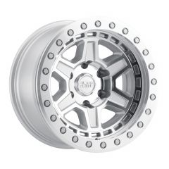 BLACK RHINO RENO BEADLOCK 17x8.5 5/114.3 ET-38 CB71.6 SILVER W/MIRROR FACE AND MAC