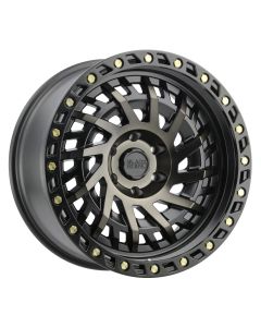BLACK RHINO SHREDDER 17x9.0 5/114.3 ET-18 CB71.6 MATTE BLACK W/MACHINED DARK TIN