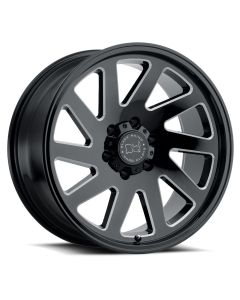 BLACK RHINO THRUST 18x9.5 6/135 ET06 CB87.1 GLOSS BLACK W/MILLED SPOKES
