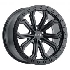 BLACK RHINO TRABUCO 17x8.0 5/112 ET10 CB66.56 MATTE BLACK W/BLACK BOLTS