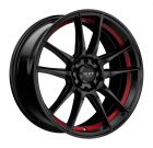 RUFF R364 18x8.0 4/100/114.3 ET38 CB73.1 SATIN BLACK W/RED PIN