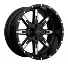 TUFF T-15 22x10.0 5/127 ET05 CB78.1 GLOSS BLACK W/MACHINED FACE